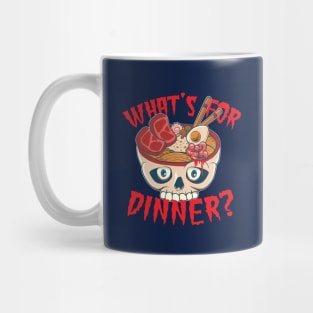 Whats For Dinner ? ( Kawaii Skull Ramen Edit ) Mug